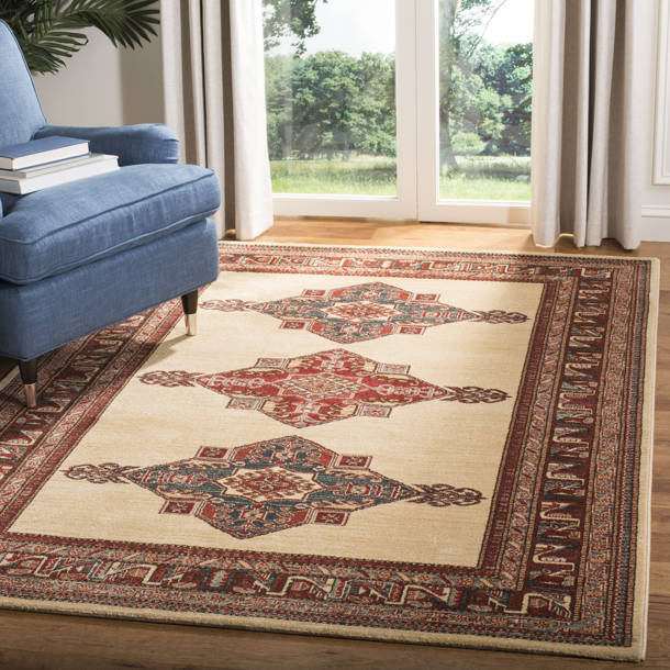 Astoria Grand Pennypacker Oriental Area Rug in Navy/Red & Reviews Wayfair
